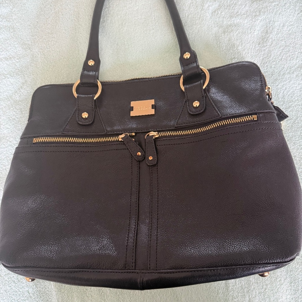 Modalu London “Pippa” Black Leather Satchel/Shoulder Bag,  Used,Good Condition
